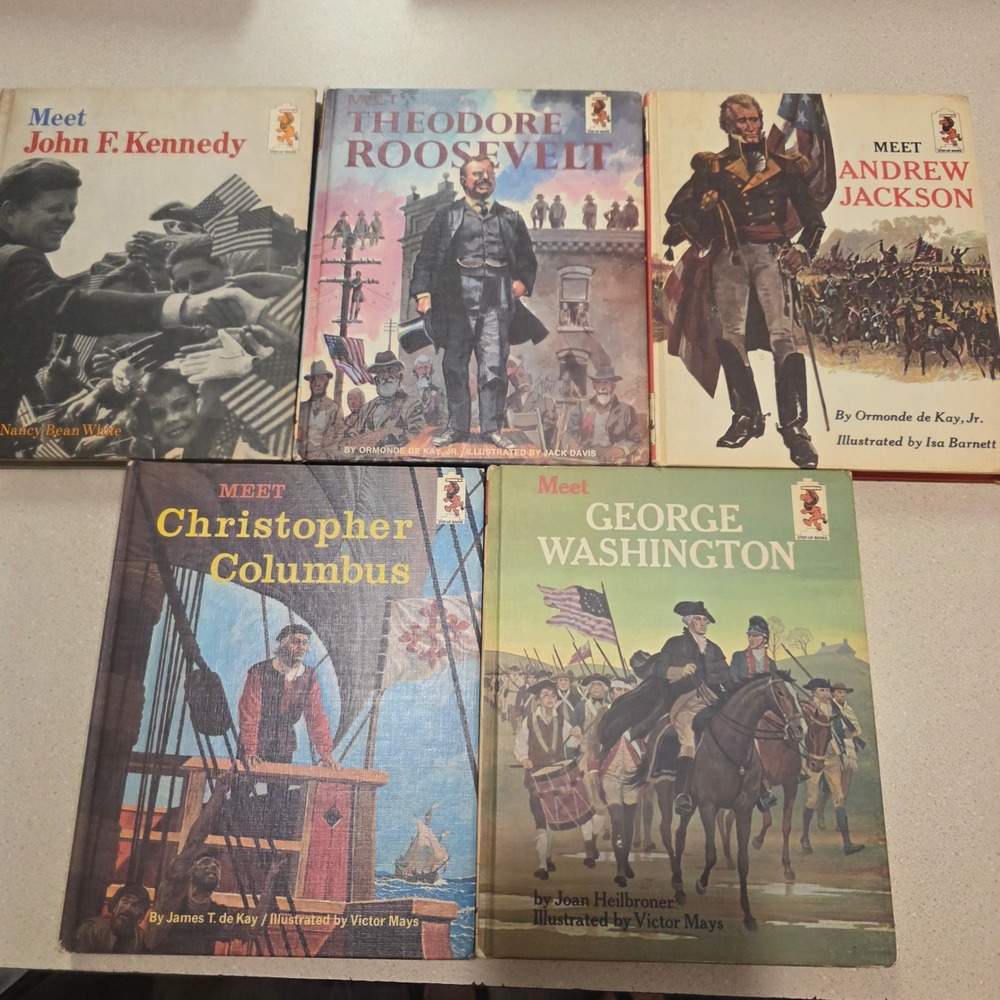 Random House Vintage Step-Up Biographies History 5 Books Presidents, Columbus